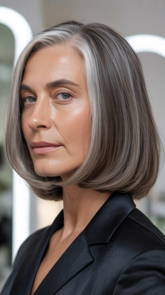 Blunt Collarbone Cut with Center Part