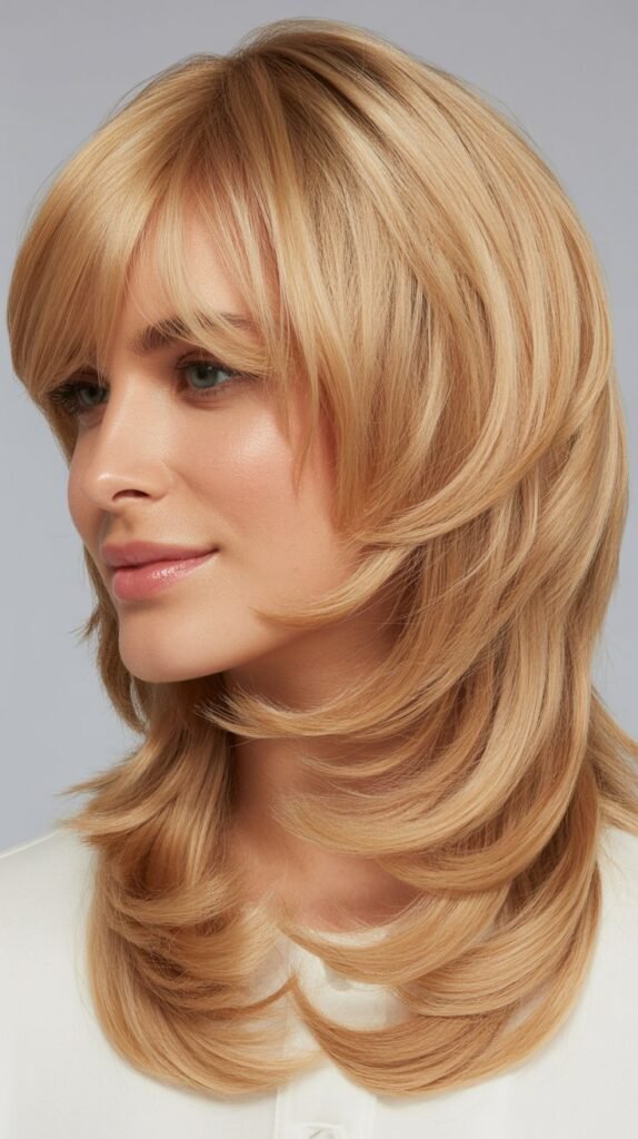 Bouncy Layers with Rounded Bangs