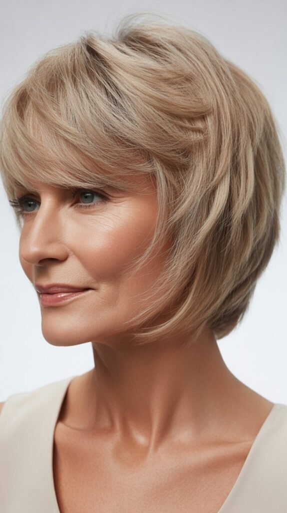 Stacked Bob with Volume at the Crown