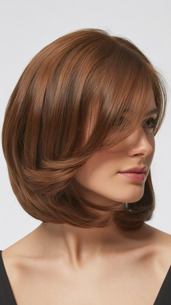 Graduated Layers Bob with Feathered Fringe