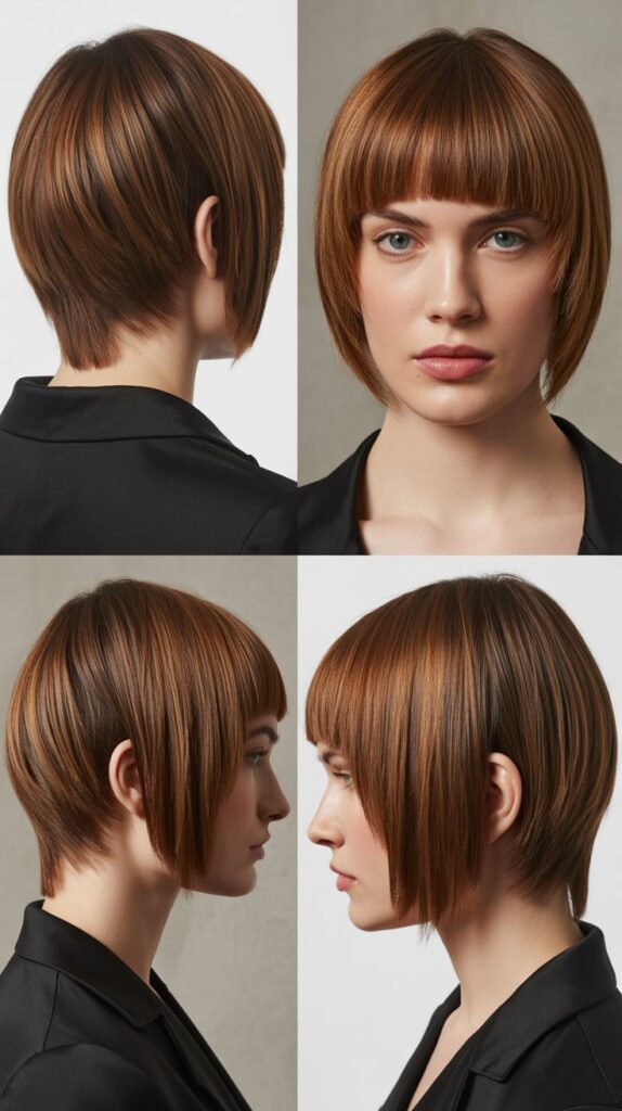 Inverted Layers With Arched Bangs