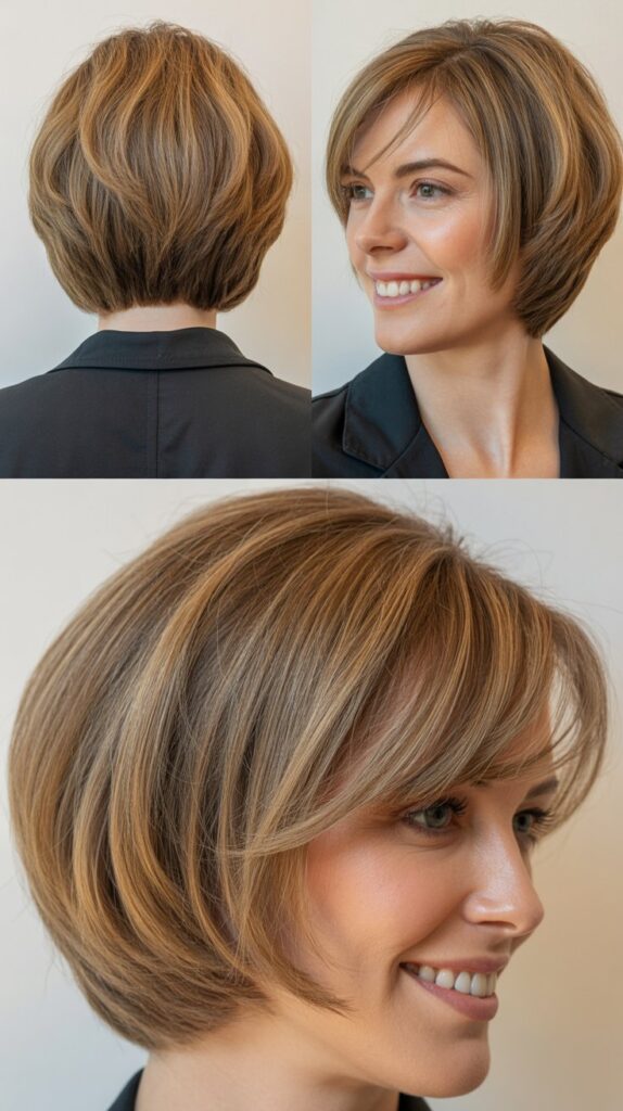 Graduated Bob With Wispy Long Bangs