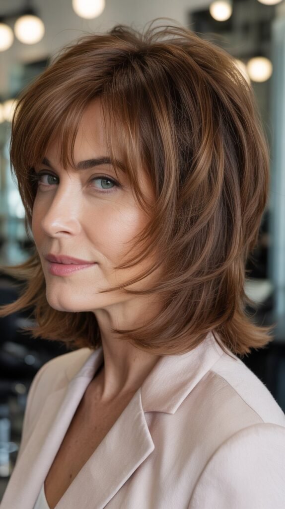 Choppy Bangs with Textured Lob