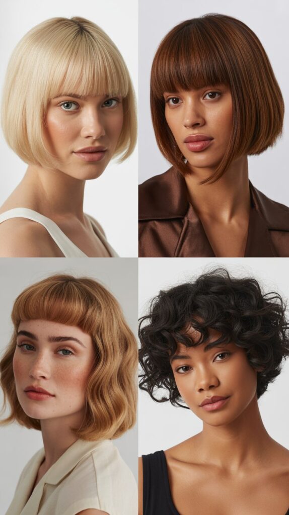 Precision Bob With Long Straight-Across Bangs