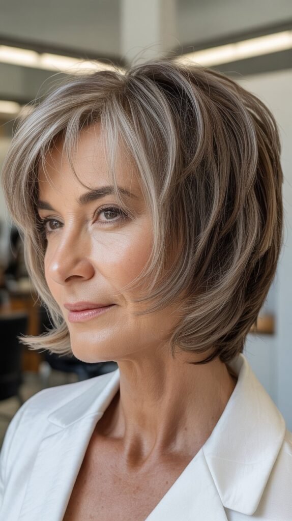 Edgy Choppy Bob with Uneven Bangs