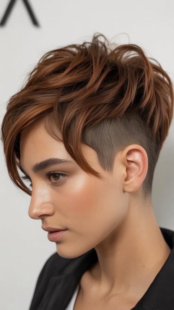 Choppy Pixie With Temple Undercut