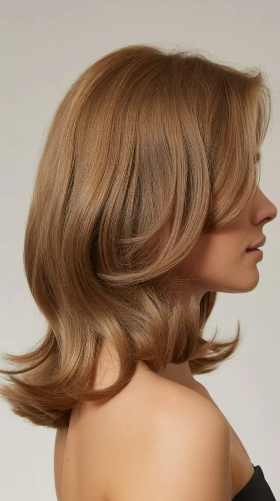 Shoulder-Length Cut With Slide-Cut Layers