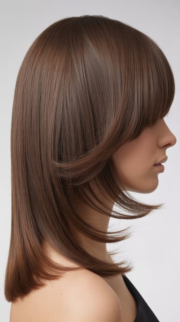 Precision Layered Cut with Straight-Cut Side Bangs