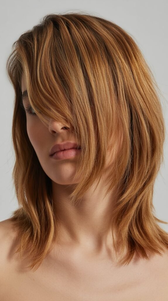 Medium Length with Asymmetrical Fringe