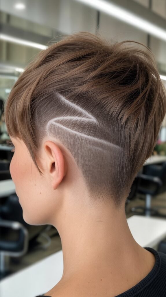 Pixie with Shaved Nape Design