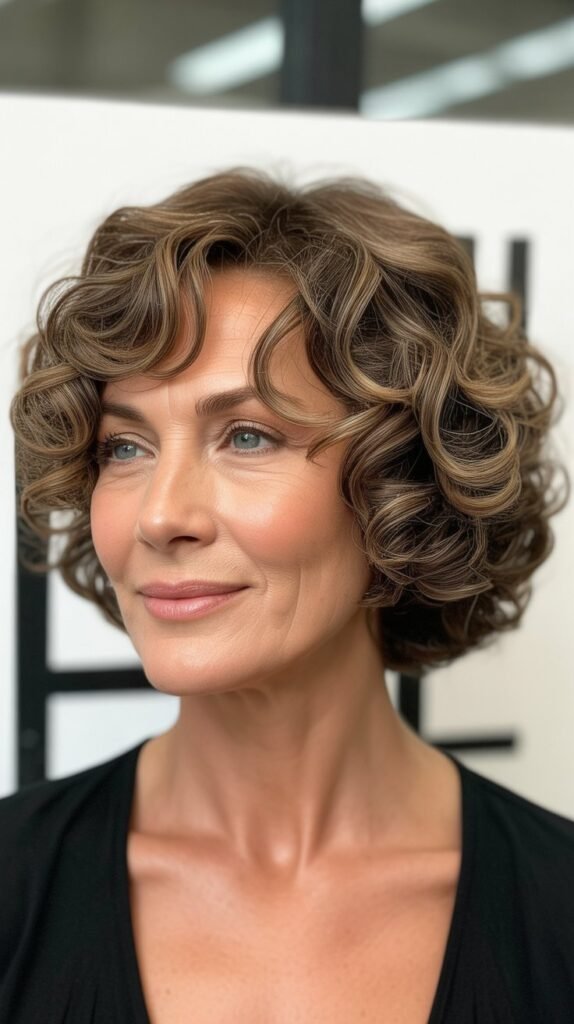 Curly Bob with Defined Layers