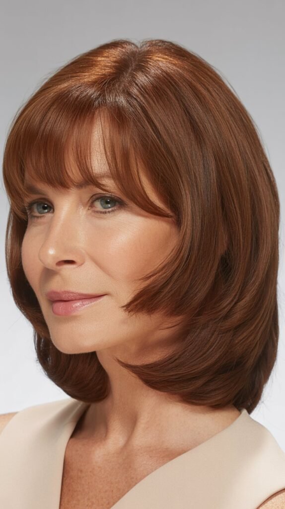 Smooth Bob with Graduated Fringe for Seamless Flow