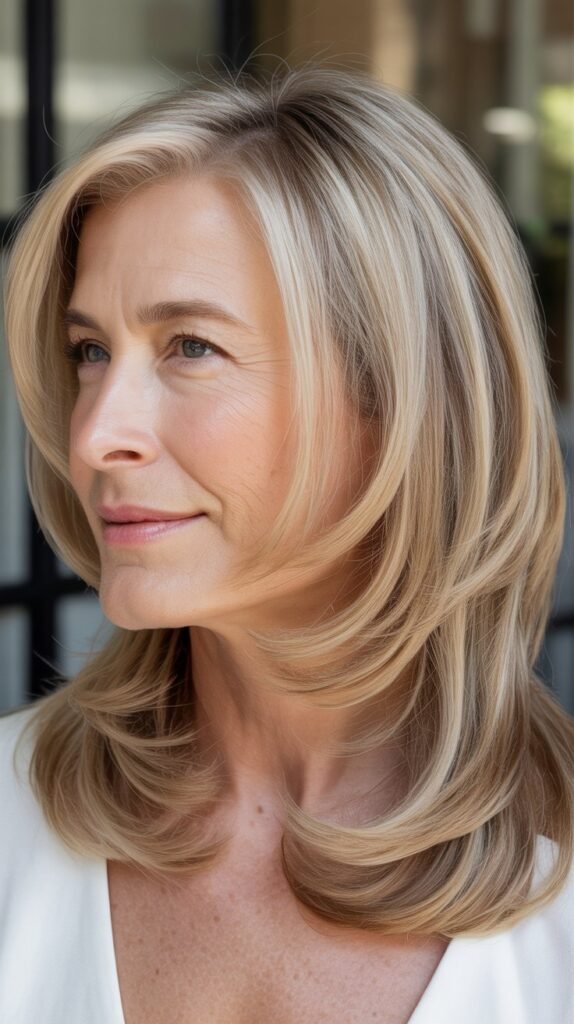  Shoulder-Length Layers with Face-Framing