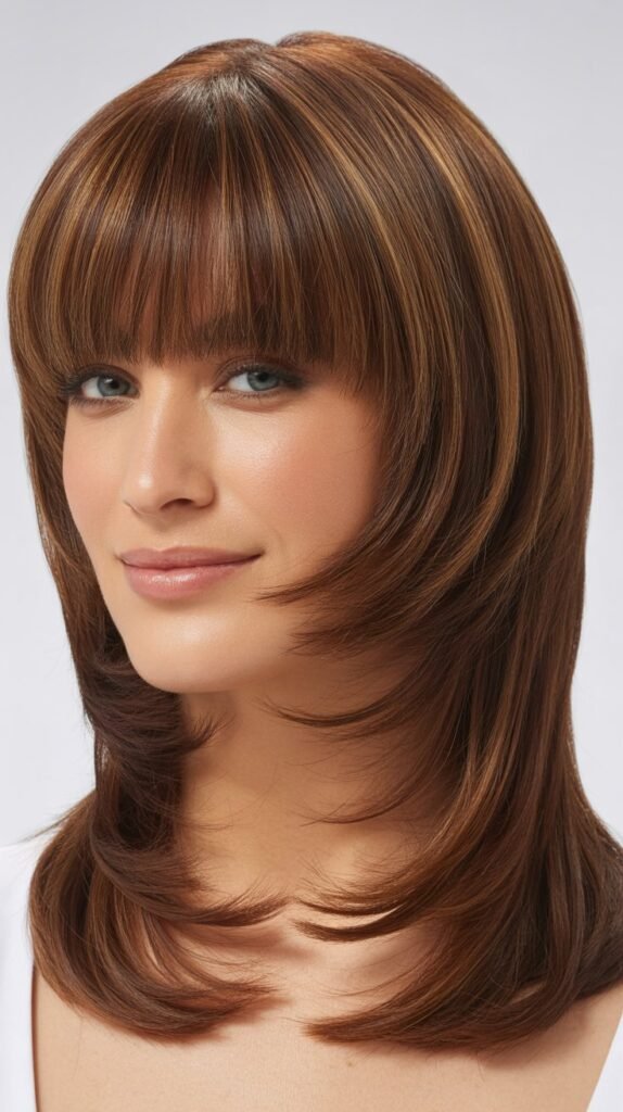 Full Bangs with Stacked Layers