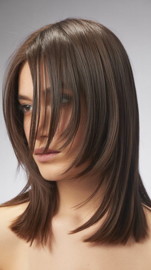 Razored Layers with Asymmetric Side Bangs