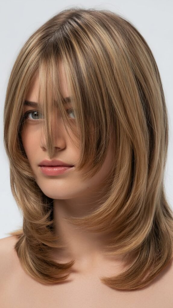 Razored Ends with Curtain Fringe