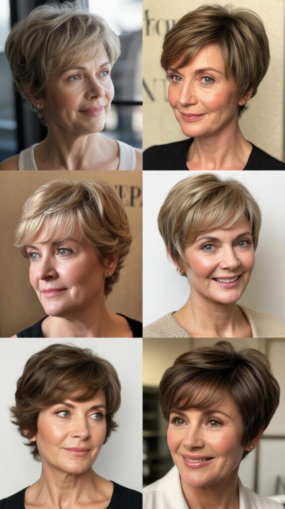53 Most Flattering Hairstyles for Women Over 50 Right Now 2 Layered Pixie Cut