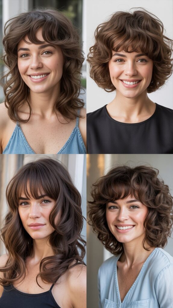 Textured Bangs with Layered Waves