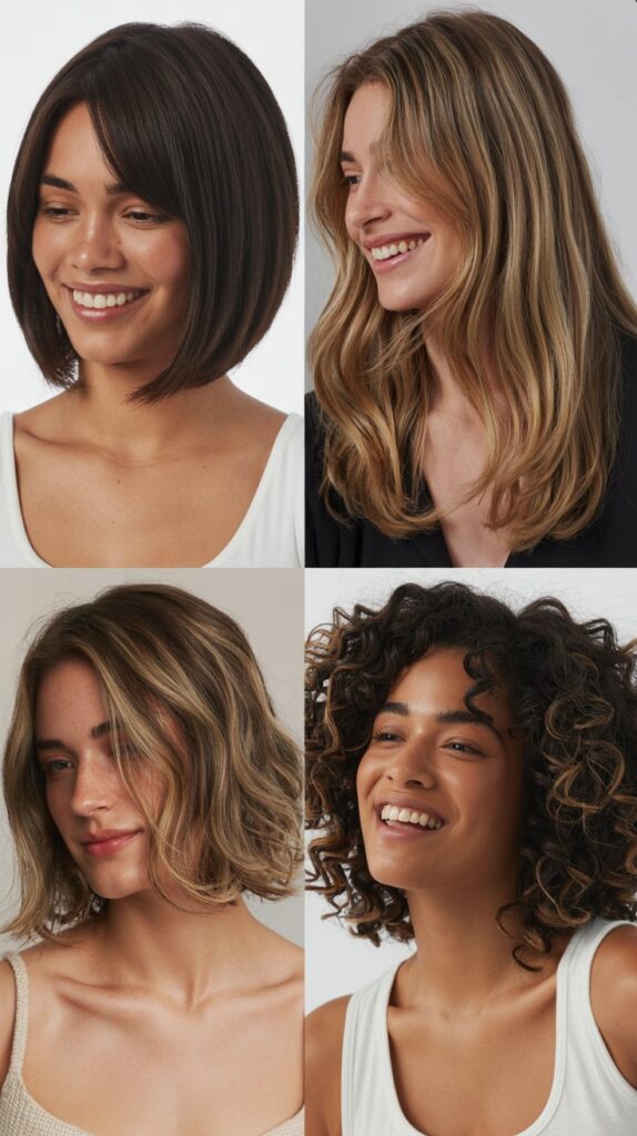 30 Stunning Medium Haircuts With Bangs for Thin Hair That Add Fullness 16 Stacked Bob with Piece-y Bangs