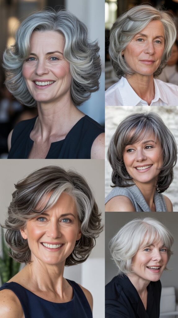 42 Soft and Elegant Bob Styles for Fine, Thin Hair After 50 18 Voluminous Blow-Dried Bob