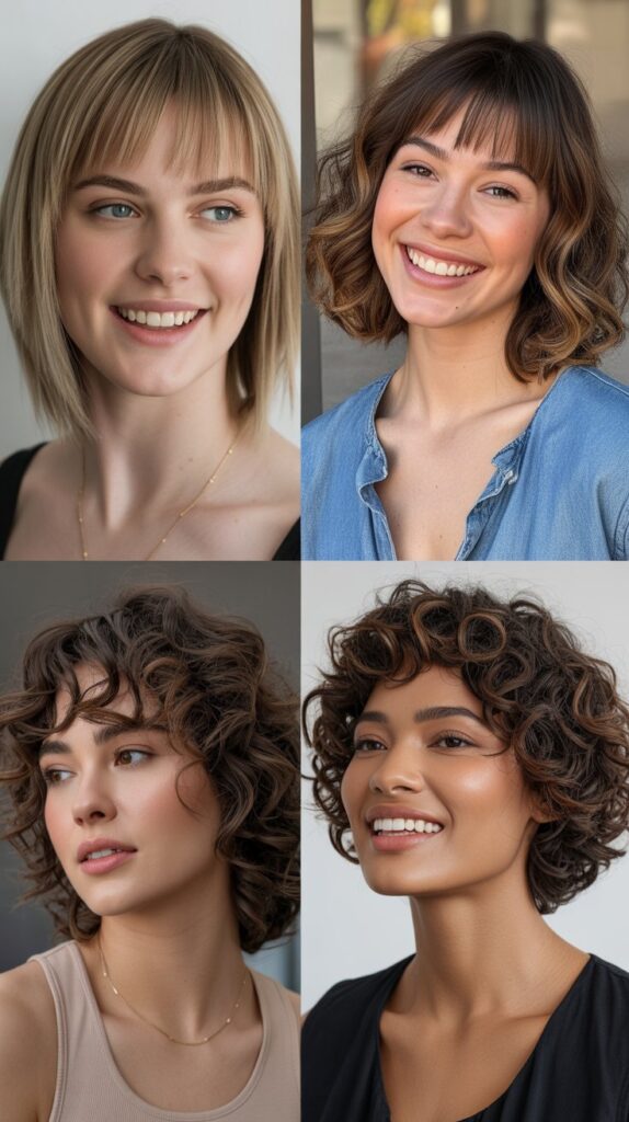  Asymmetric Angled Bob With Long Diagonal Bangs