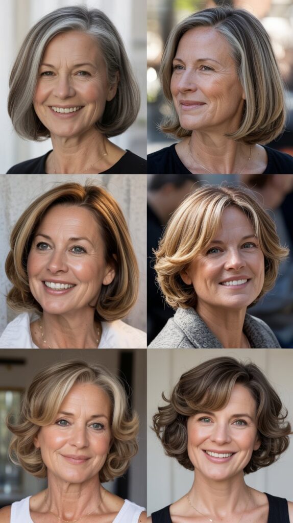 42 Soft and Elegant Bob Styles for Fine, Thin Hair After 50 2 Classic Chin-Length Bob