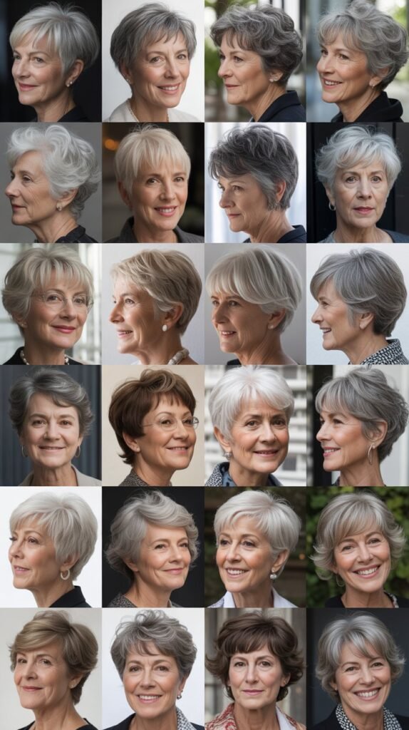 20 Bold Short Hairstyles for Women Over 60 with Gray Fine Hair (Short Styles)