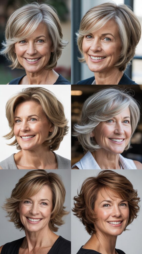 Layered Bob with Feathered Ends