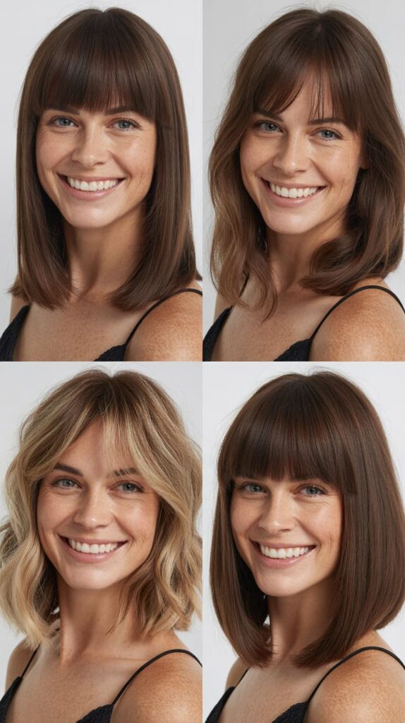  Long Bob With Thick Straight Bangs