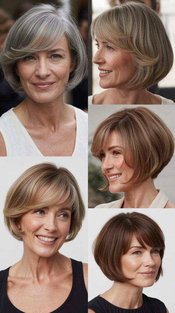 Bob with Swooped Bangs