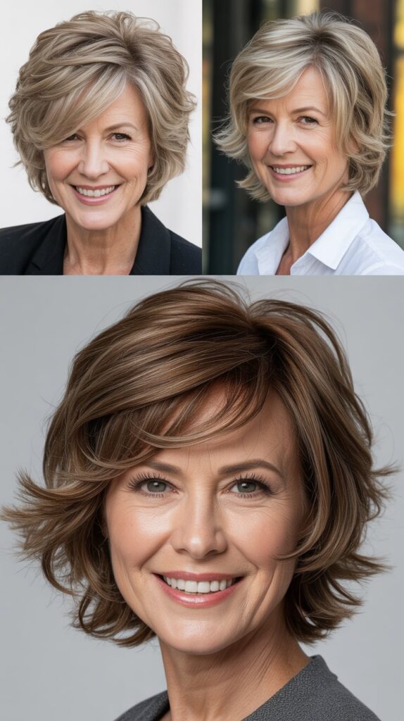 27 Short Bob Hairstyles for Women Over 50 with Fine Hair That Look Full 7 The Shaggy Bob