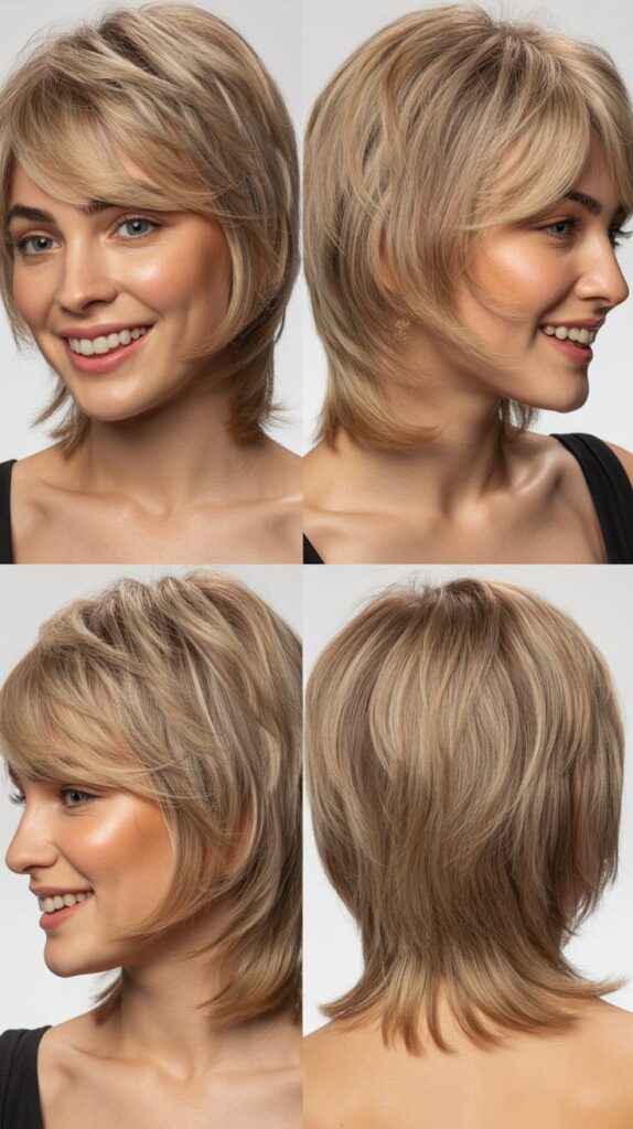 Razored Layers With Textured Bangs