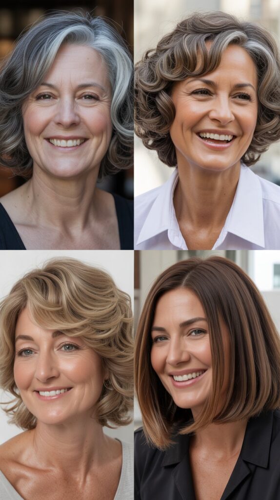 37 Fresh Short Bob Ideas for Women 50+ with Delicate Hair 17 Angled Bob with Shorter Nape