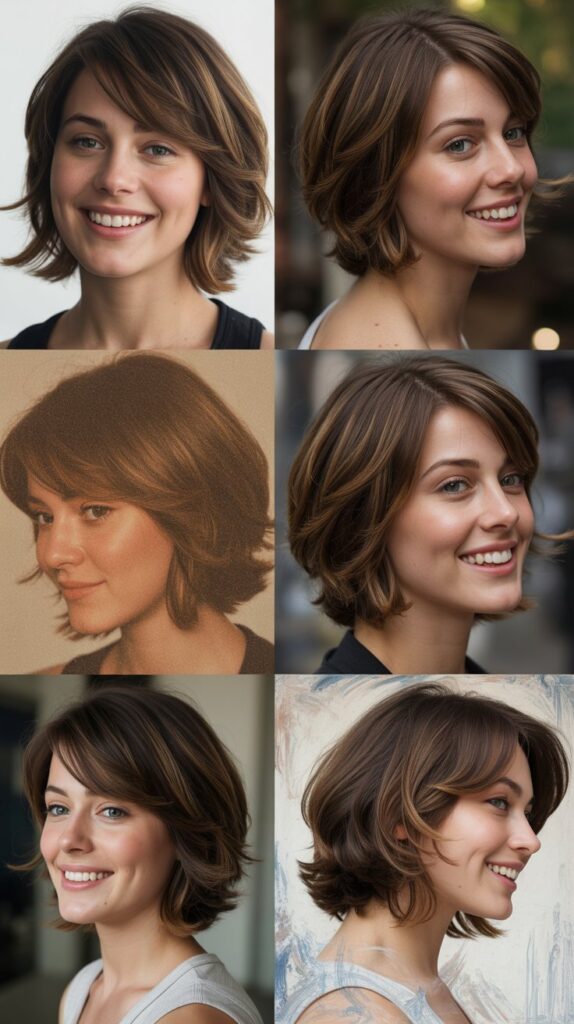 Layered Lob With Side Bangs