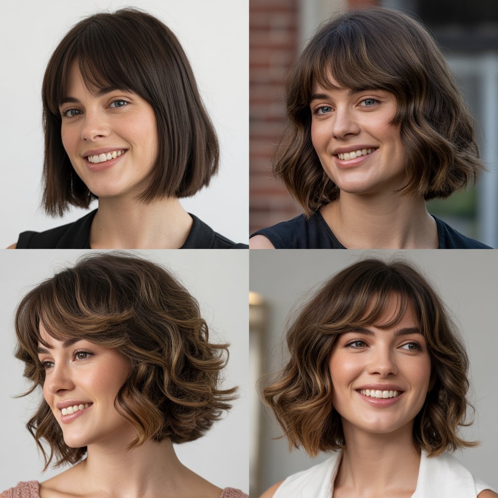 Graduated Bob with Face-Framing Bangs
