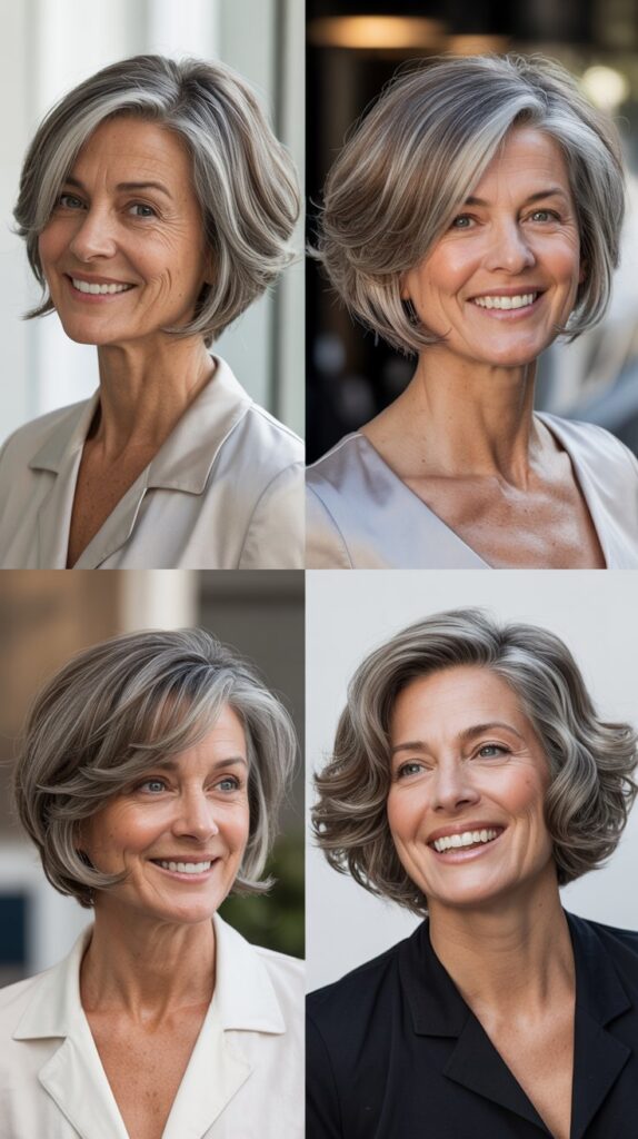 42 Soft and Elegant Bob Styles for Fine, Thin Hair After 50 24 Inverted Bob