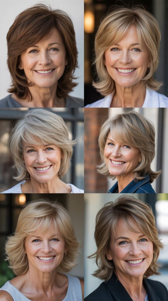 Layered Fringe with Medium Feathered Cut