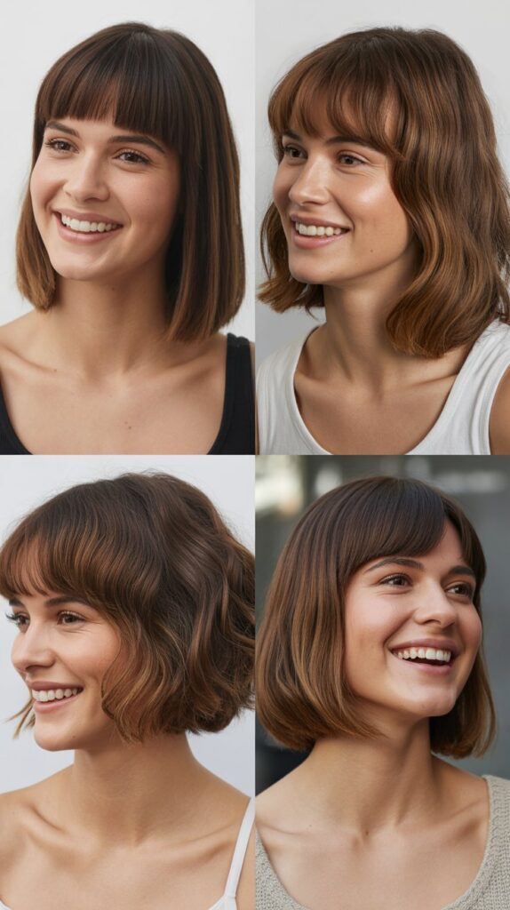 Long Bob With Brow-Skimming Bangs