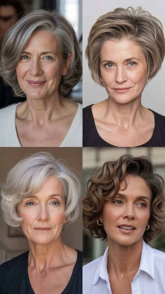 27 Short Bob Hairstyles for Women Over 50 with Fine Hair That Look Full 24 The Bob with Root Lift