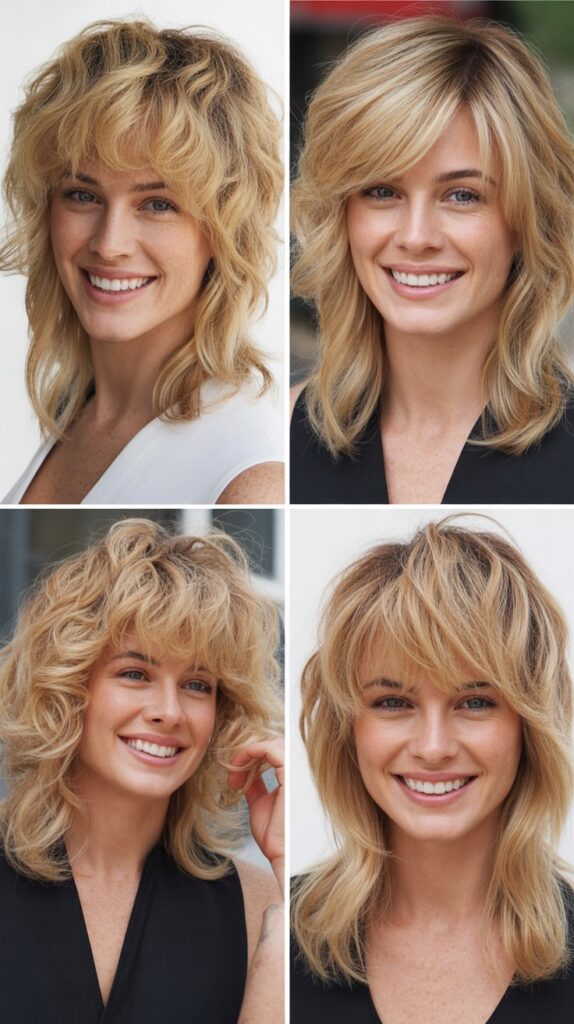 Textured Layers with Piecey Bangs