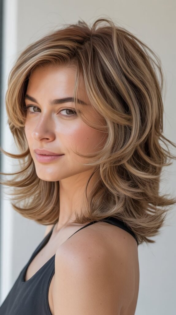  Textured Shoulder-Length with Piecey Layers