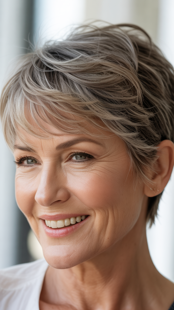 Wispy Crop with Feathered Bangs