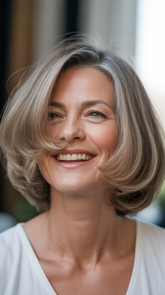 Rounded Bob with Curved Edges