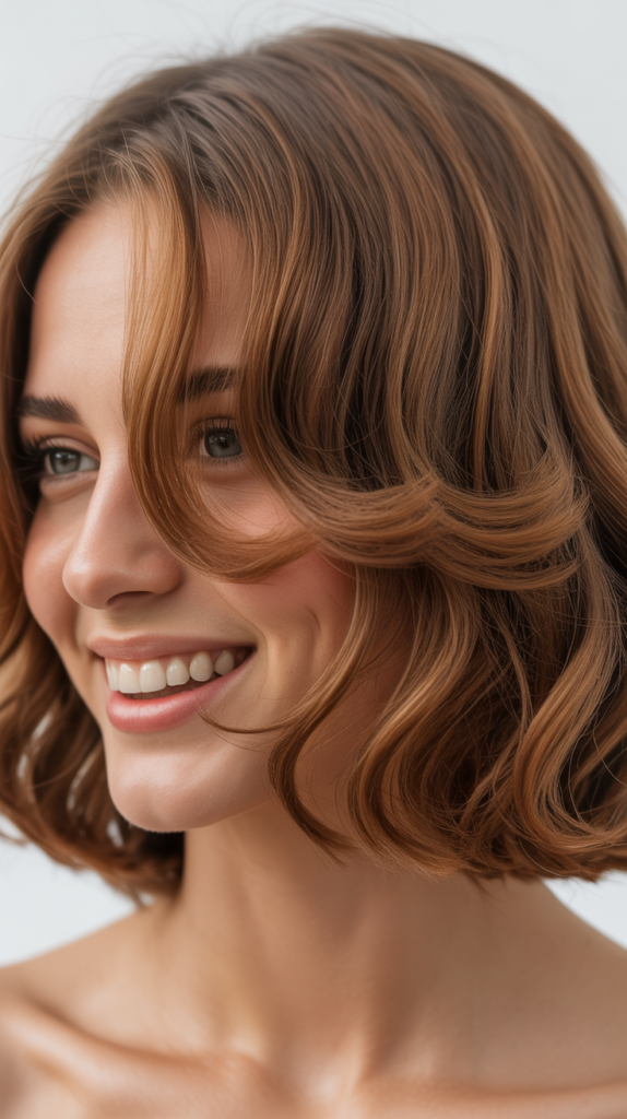  Chin-Length Bob with Curved Layers