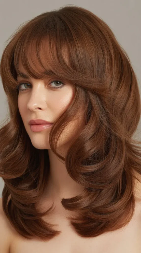 Shoulder-Length Cut With Curtain Bangs