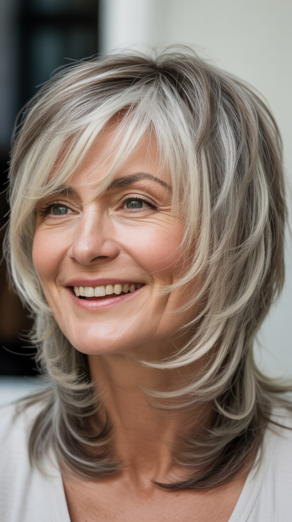 Choppy Layers with Platinum Highlights