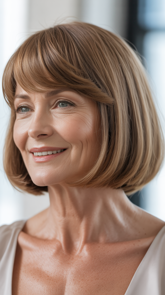 Bob with Side-Swept Bangs