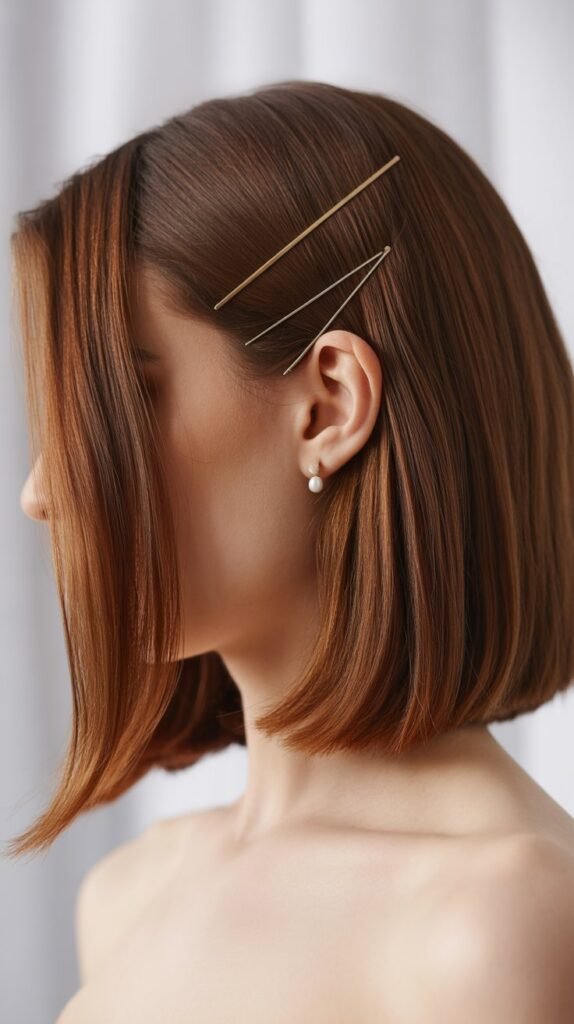 Long Bob with Pinned-Back Sections