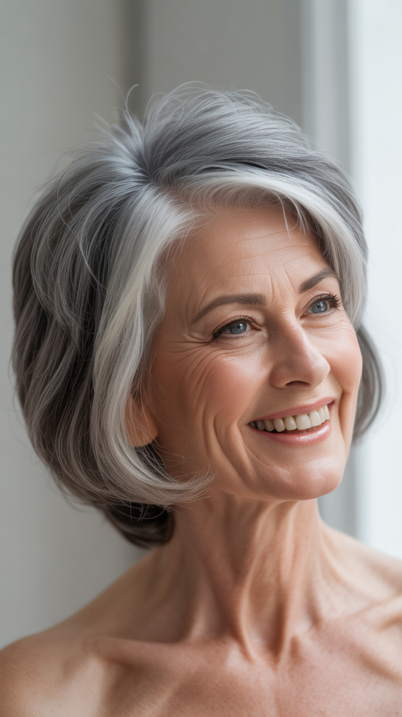 The Angled Bob with Volume at the Crown