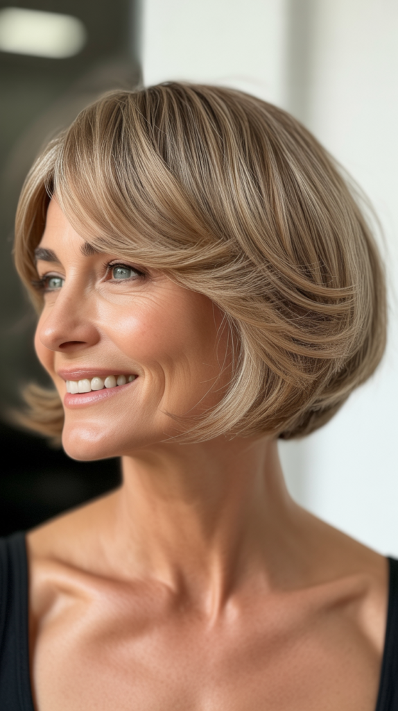 Blunt Bob with Textured Interior